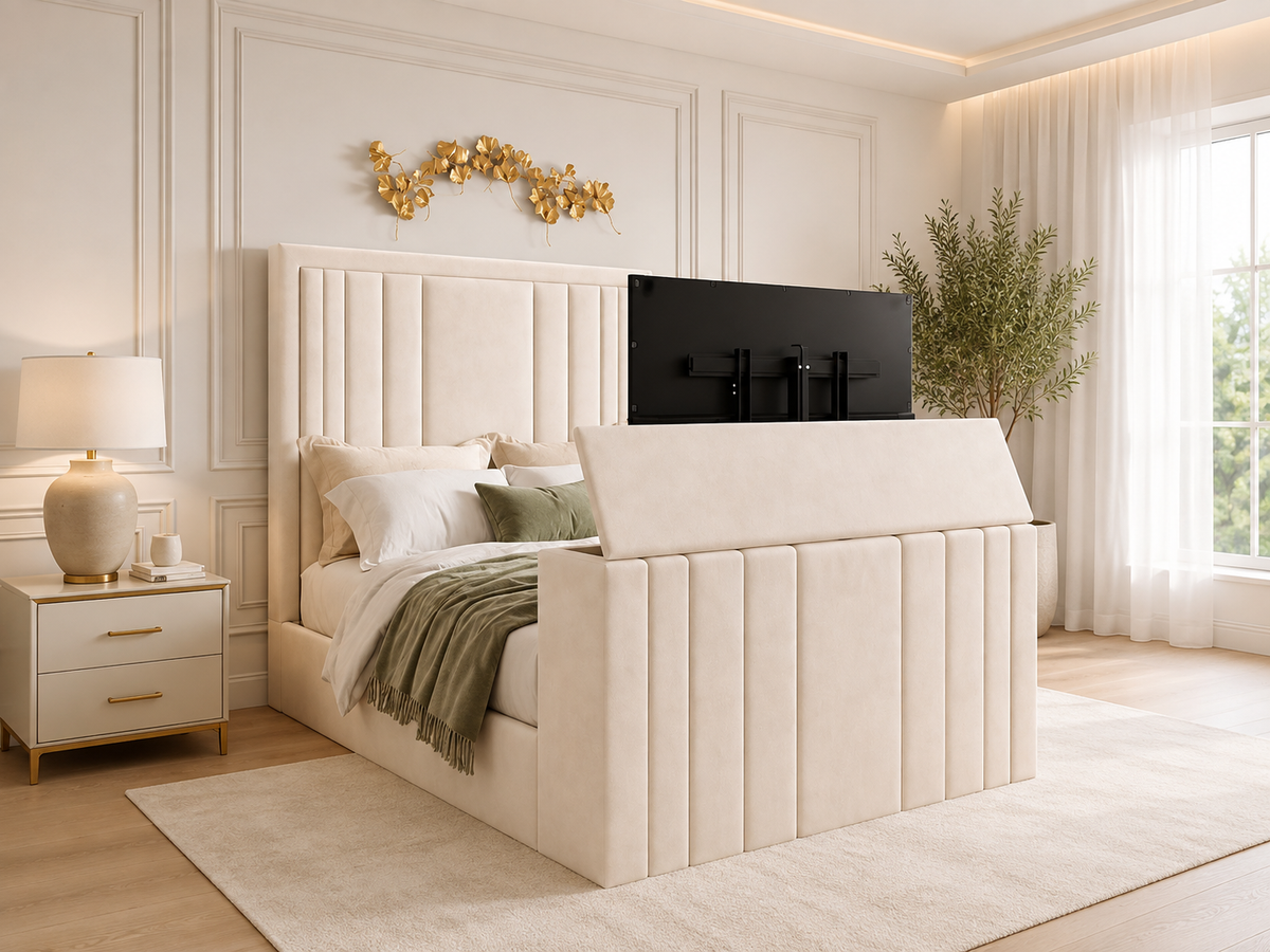 Fordingbridge Panelled Upholstered TV Bed Frame