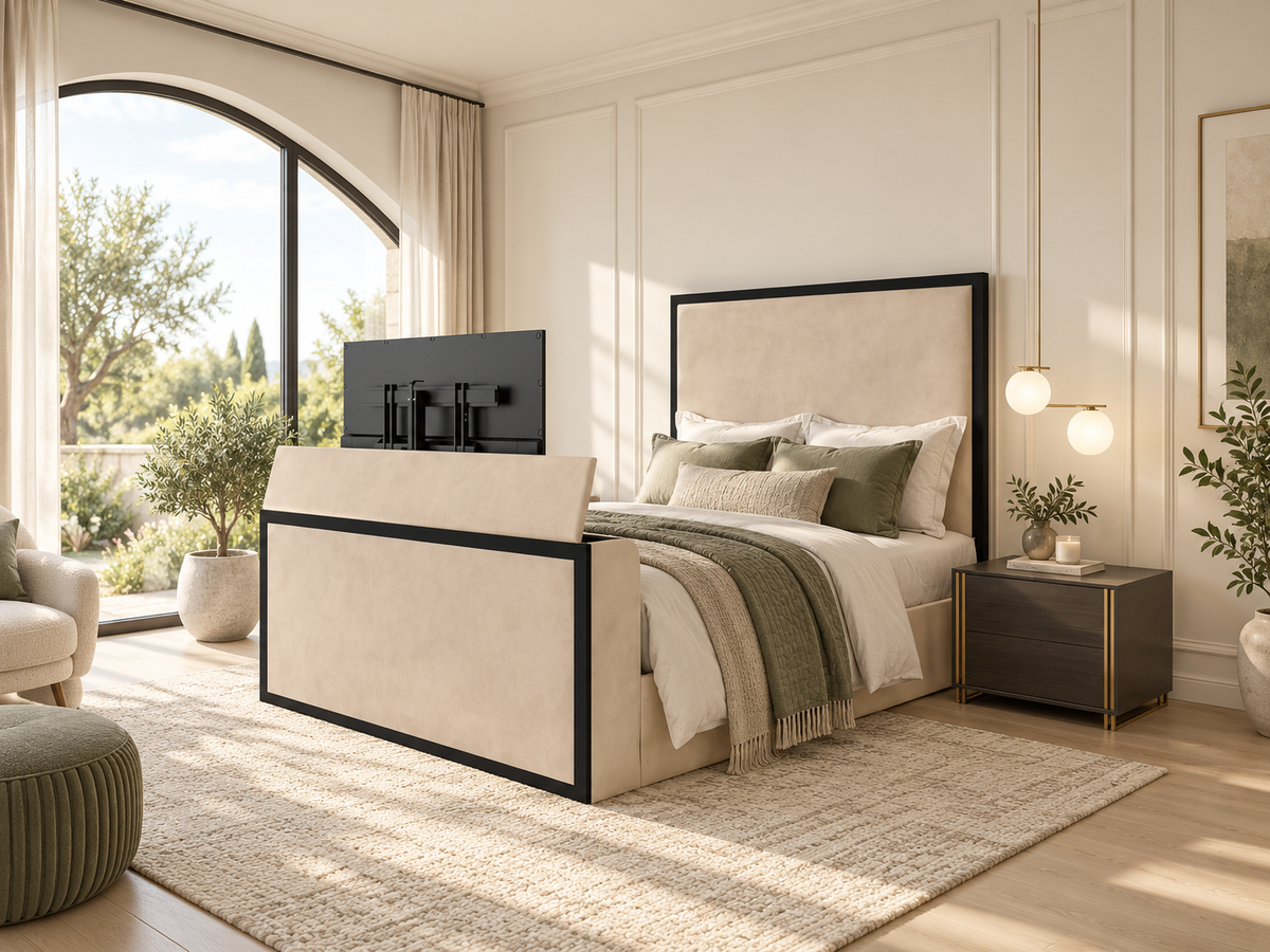 Griton Metal TV Bed Frame