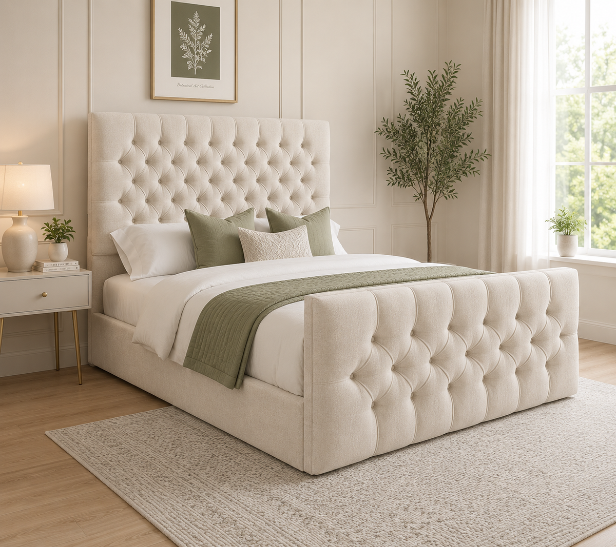 Leonard Chesterfield Upholstered Bed Frame